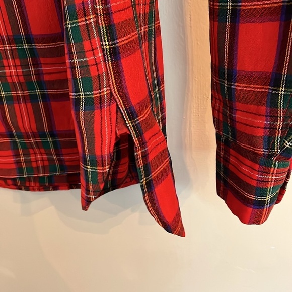 1960s Game and Lake Red Loop Button Up Shirt Buffalo Plaid 100% Wool - Picture 12 of 17